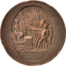 France, 5 Sols, 1792, TB+, Bronze, KM:Tn34, Brandon:224c