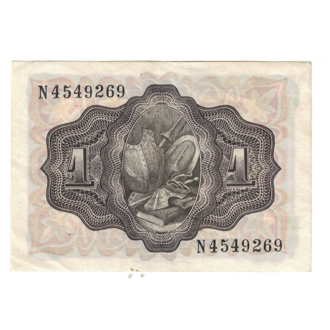 Banknote, Spain, 1 Peseta, 1951, 1951-11-19, KM:139a, UNC(63)