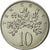 Moneda, Jamaica, Elizabeth II, 10 Cents, 1988, Franklin Mint, EBC+, Cobre -