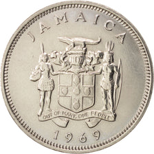 Coin, Jamaica, Elizabeth II, 20 Cents, 1969, Franklin Mint, MS(60-62)