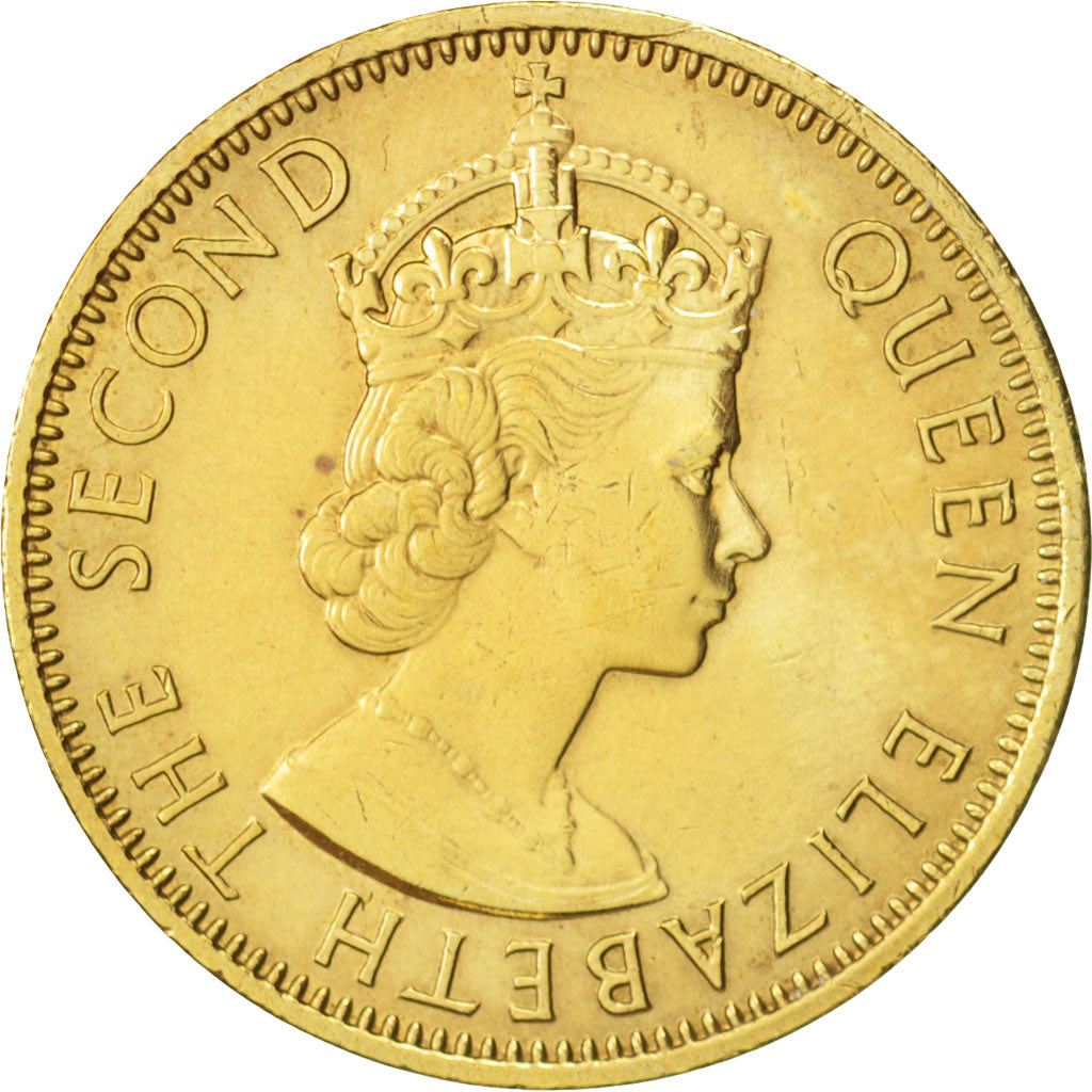 Jamaica, Elizabeth II, 1/2 Penny, 1966, AU(55-58), Nickel-brass, KM:38