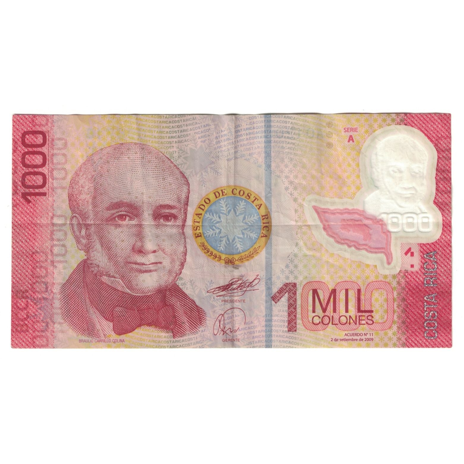 Banknote, Costa Rica, 1000 Colones, 2009, 2009-09-02, KM:274, UNC(65-70)