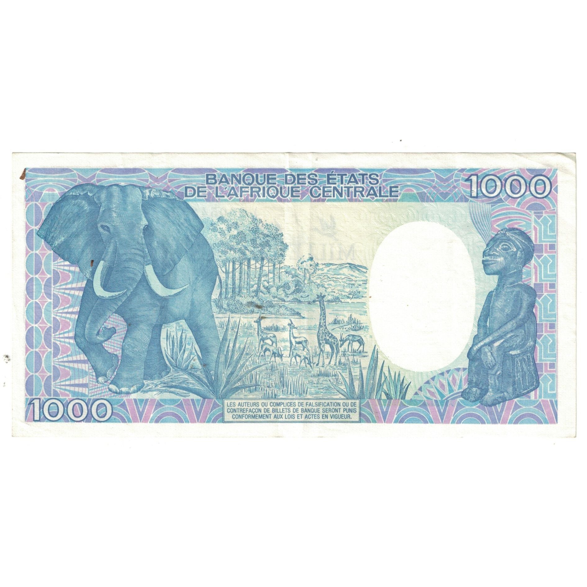 Banknote, Gabon, 1000 Francs, 1991, 1991-01-01, KM:10b, UNC(63)