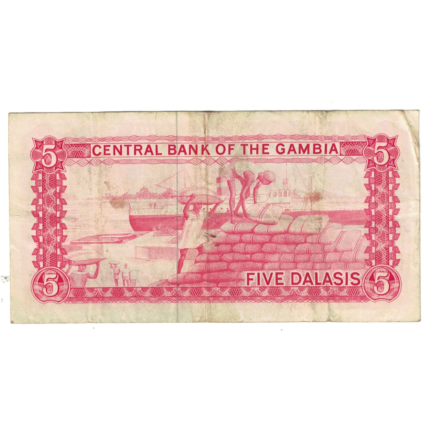 Geldschein, The Gambia, 5 Dalasis, KM:9a, SS