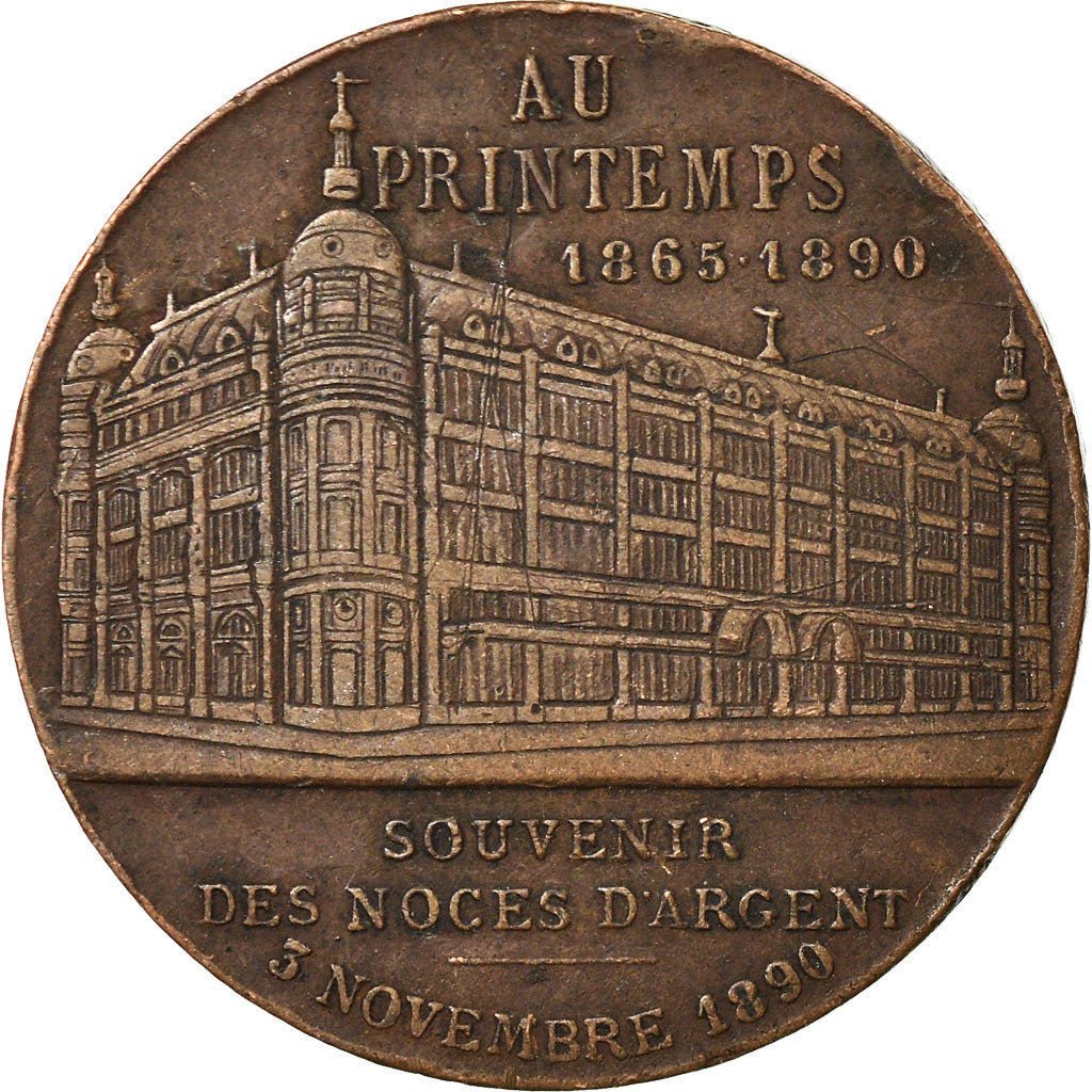 Frankrijk, Medaille, Au Printemps, Jules Jaluzot, Paris, 1890, Tasset, ZF, Koper