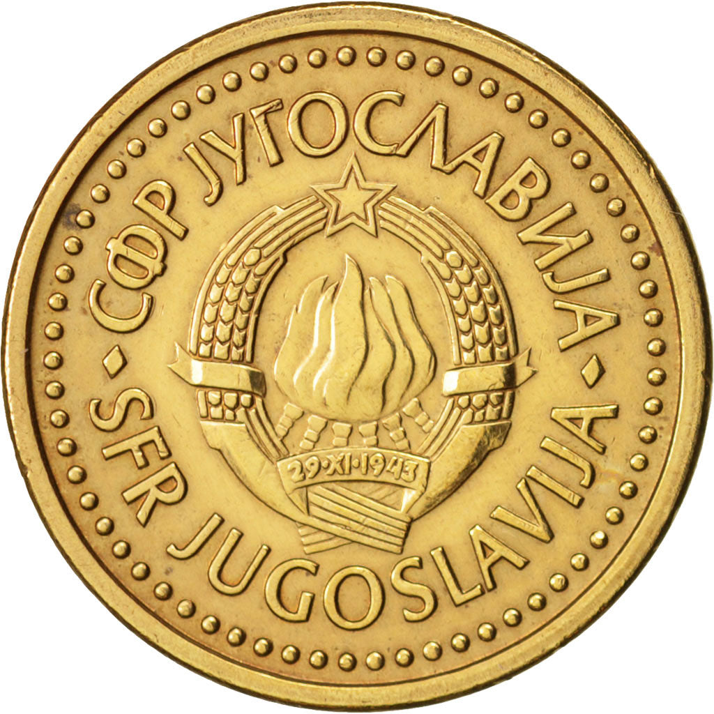 Yugoslavia, 50 Para, 1990, AU(50-53), Brass, KM:141