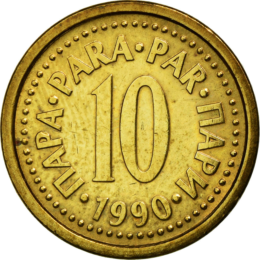 Coin, Yugoslavia, 10 Para, 1990, AU(50-53), Brass, KM:139