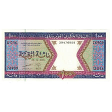 Banknote, Mauritania, 100 Ouguiya, 2001, 2001-11-28, KM:4j, UNC(65-70)