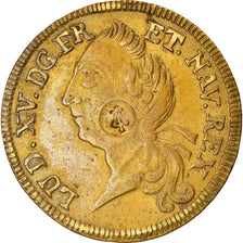 France, Token, Royal, Louis XV, Sacre à Reims, Contremarque Lyre, 1723