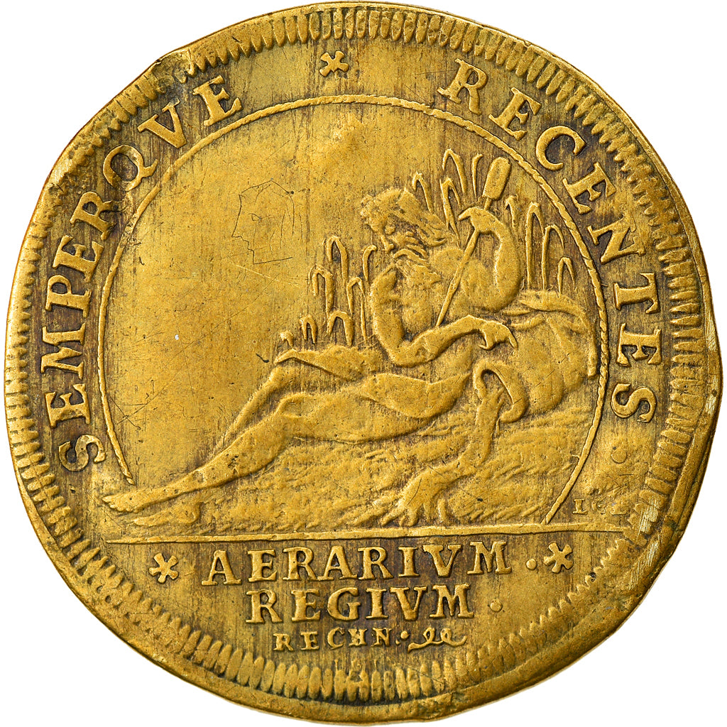 Francja, Token, Ludwik XIV, Chambre du Trésor Royal, Historia, EF(40-45)