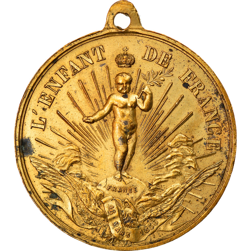 France, Medal, Napoléon Eugène Louis, Prince Impérial, History, EF(40-45)