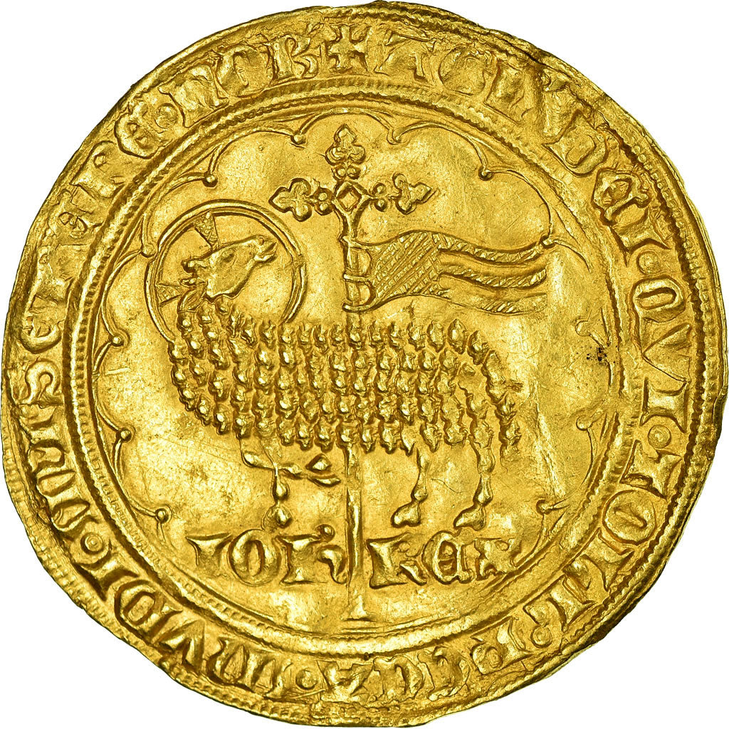 Frankreich, Jean II The Good, Mouton d'or, Undated, AU(55-58), Gold,Duplessy:291