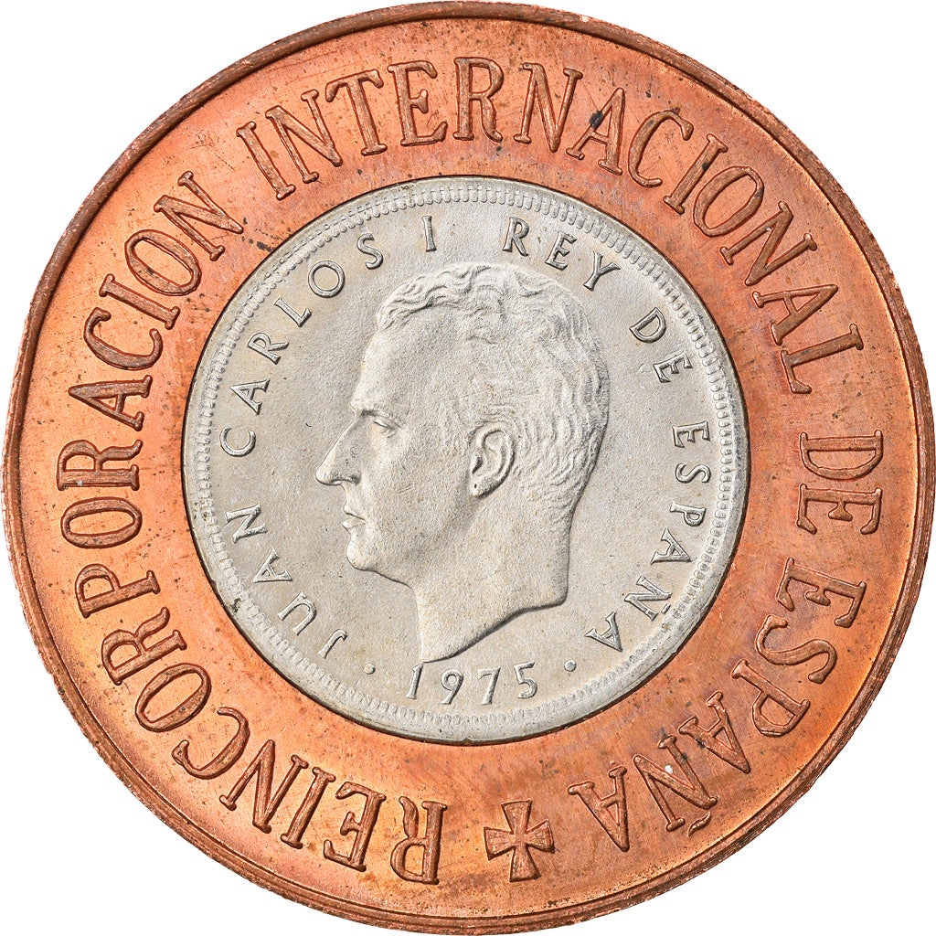 Münze, Spanien, Juan Carlos I, Reincorporacion International, 5 Pesetas, 1975