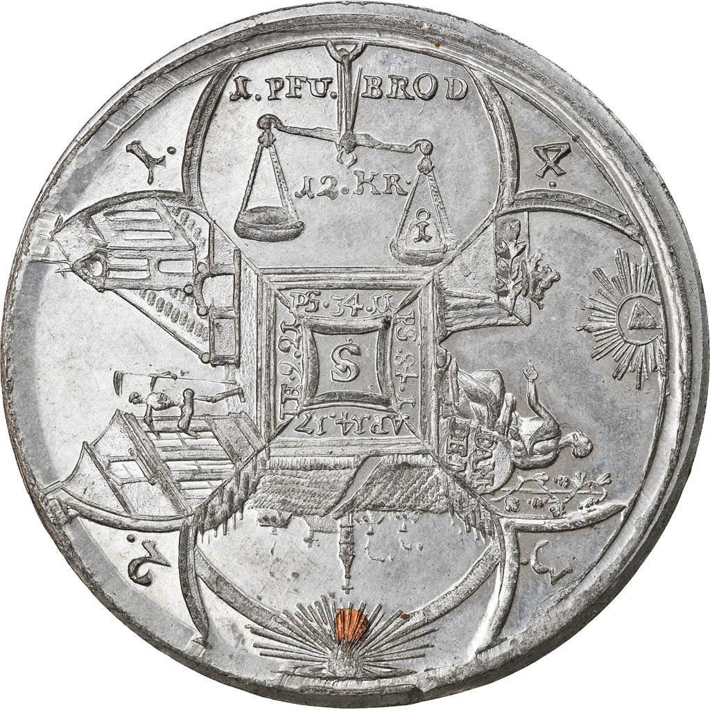 Alemania, medalla, Reich in Fürth. Auf die Hungersnot in Sachsen, History