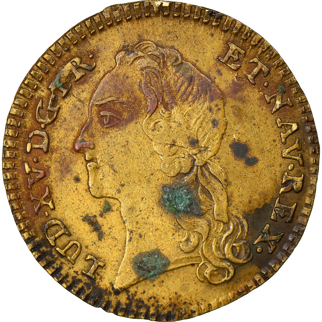 France, Token, Royal, Statue de Louis XV à Bordeaux, History, 1743, VF(30-35)