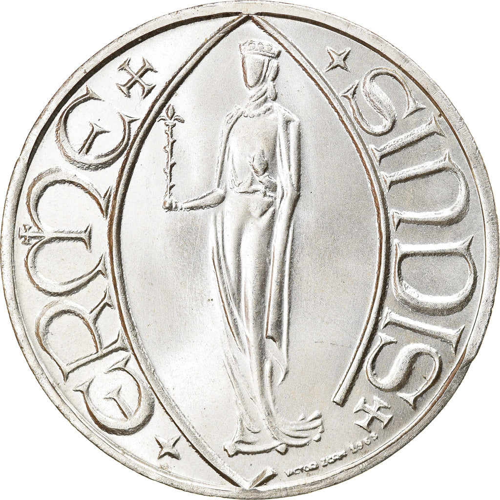 Coin, Luxembourg, Princess Ermesindis, 5 Francs, 1963, Brussels, MS(63), Silver