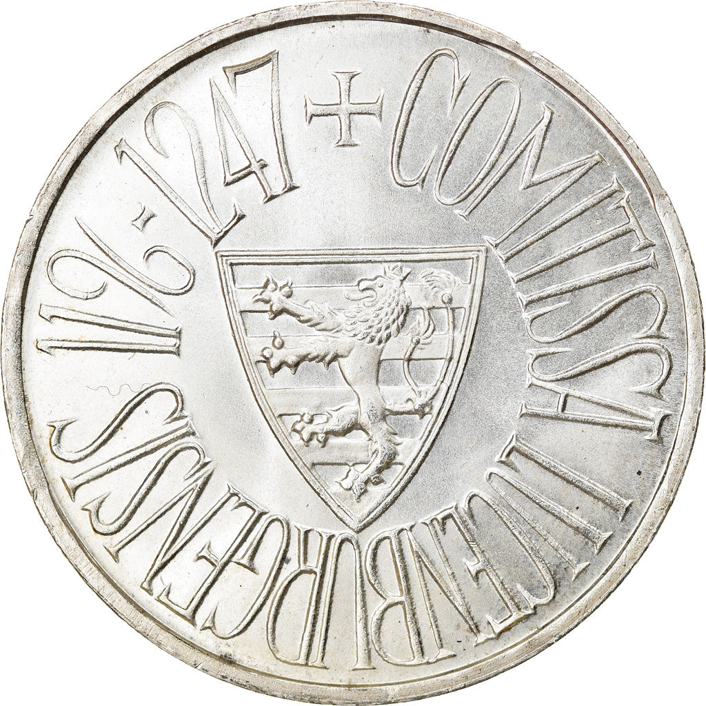 Coin, Luxembourg, Princess Ermesindis, 5 Francs, 1963, Brussels, MS(63), Silver