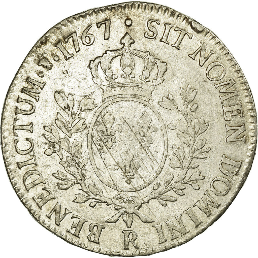 Moneta, Francia, Louis XV, Ecu, 1767, Orléans, MB+, Argento, KM:523.18