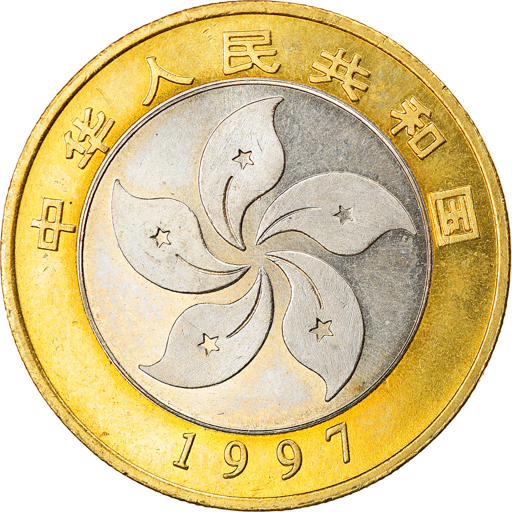 Coin, CHINA, PEOPLE'S REPUBLIC, 10 Yüan, 1997, MS(65-70), Bi-Metallic, KM:983