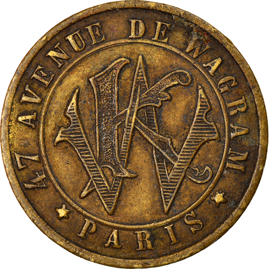 France, Jeton, Paris, Kermesse Wagram, Jeton d'audition, TB+, Laiton