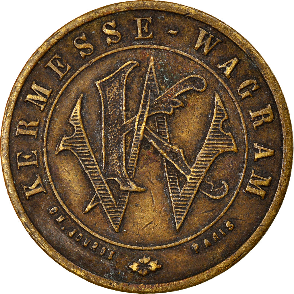 France, Jeton, Paris, Kermesse Wagram, Jeton d'audition, TB+, Laiton
