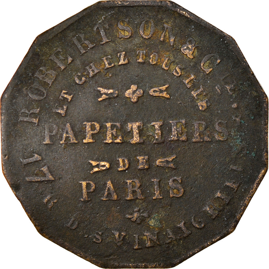 France, Token, Robertson, Papetiers de Paris, Crayons de Mine anglaise, Business
