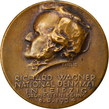 France, Medal, Musique, Richard Wagner, Arts & Culture, 1934, EF(40-45), Bronze