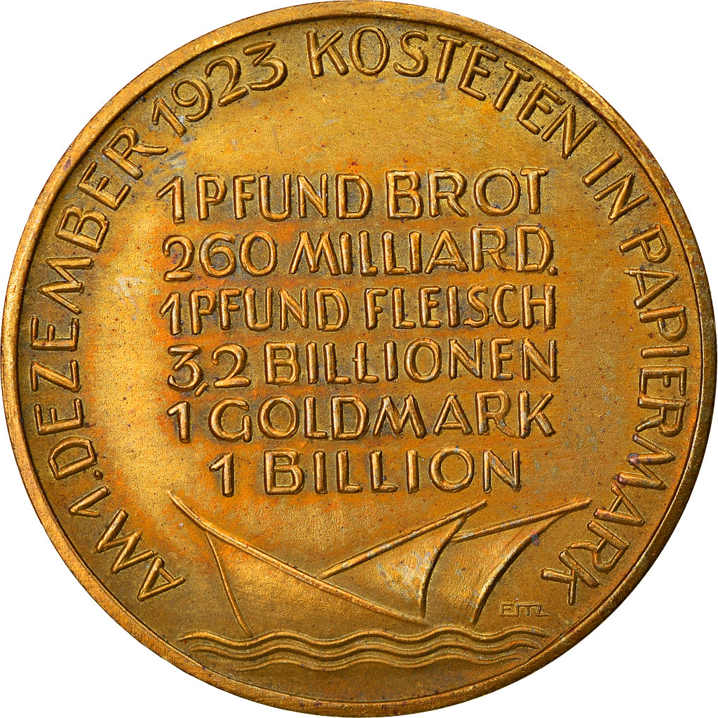 Germany, Medal, People Ordeal / Inflation, History, 1923, AU(55-58), Copper