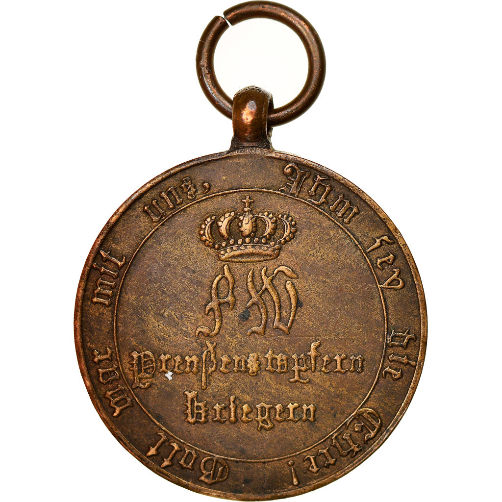 Germany, Medal, Kriegsdenkmünze für Kämpfer, WAR, 1813-1814, AU(50-53)