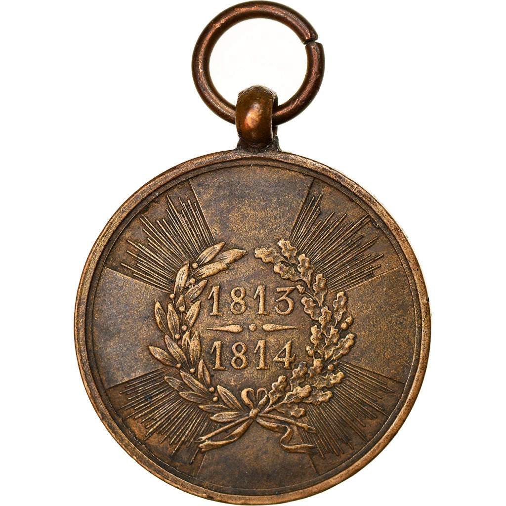Germany, Medal, Kriegsdenkmünze für Kämpfer, WAR, 1813-1814, AU(50-53)