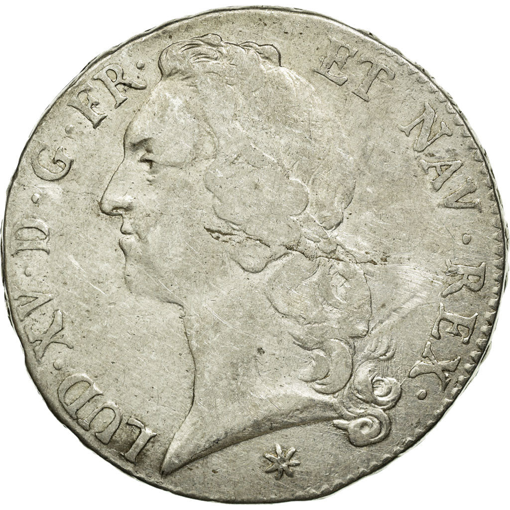 Coin, France, Louis XV, Écu au bandeau, Ecu, 1756, Toulouse, VF(30-35), Silver