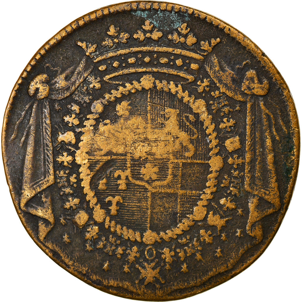 France, Token, Royal, Lorraine, Nancy, History, VF(20-25), Copper