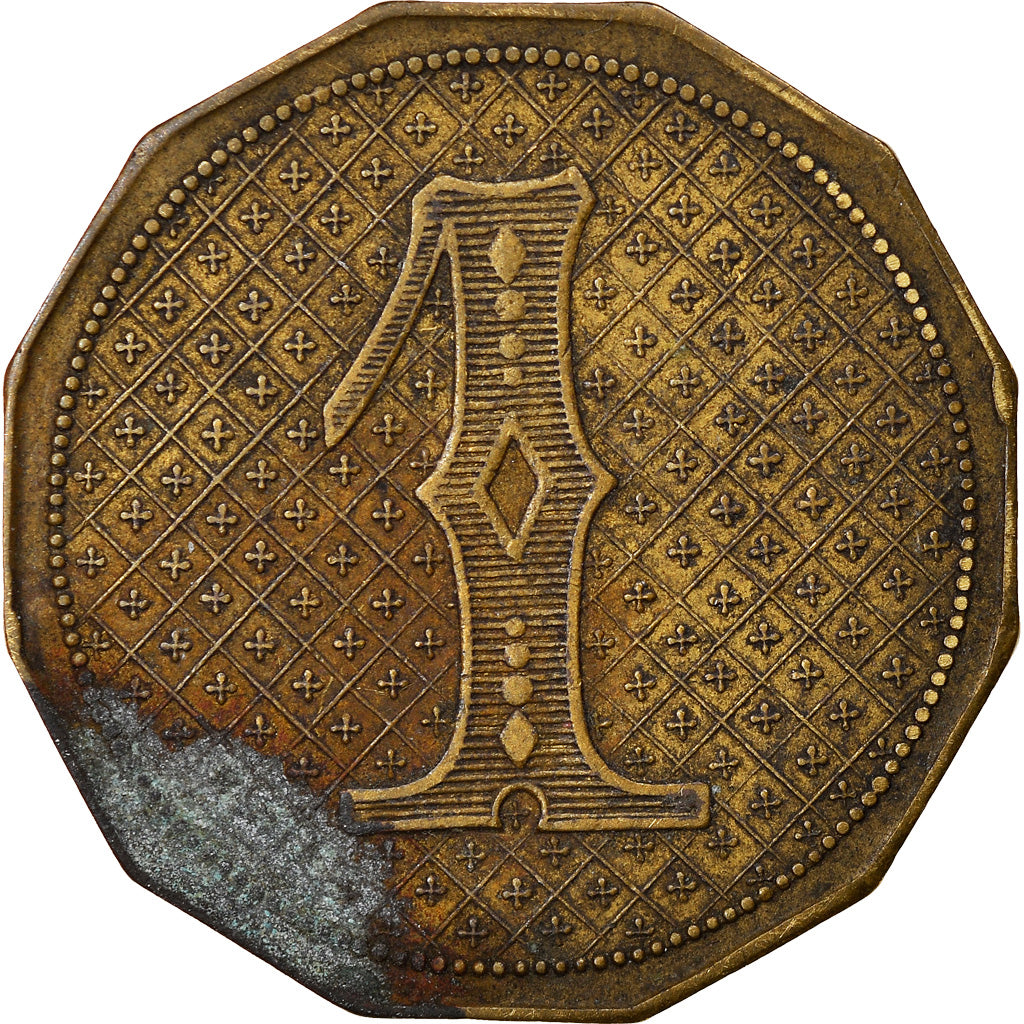 token, France, Bon pour Un, VF(30-35), Brass