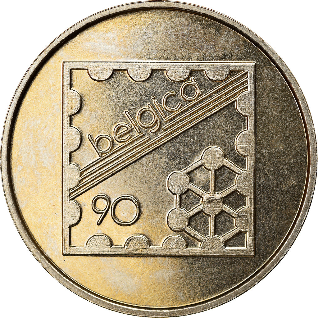 Belgium, Token, Commémoration, Waterloo, History, 1990, MS(63), Copper-nickel