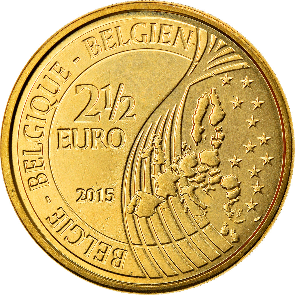 Belgique, 2-1/2 Euro, Bataille de Waterloo 1815, 2015, SPL+, Laiton, KM:New