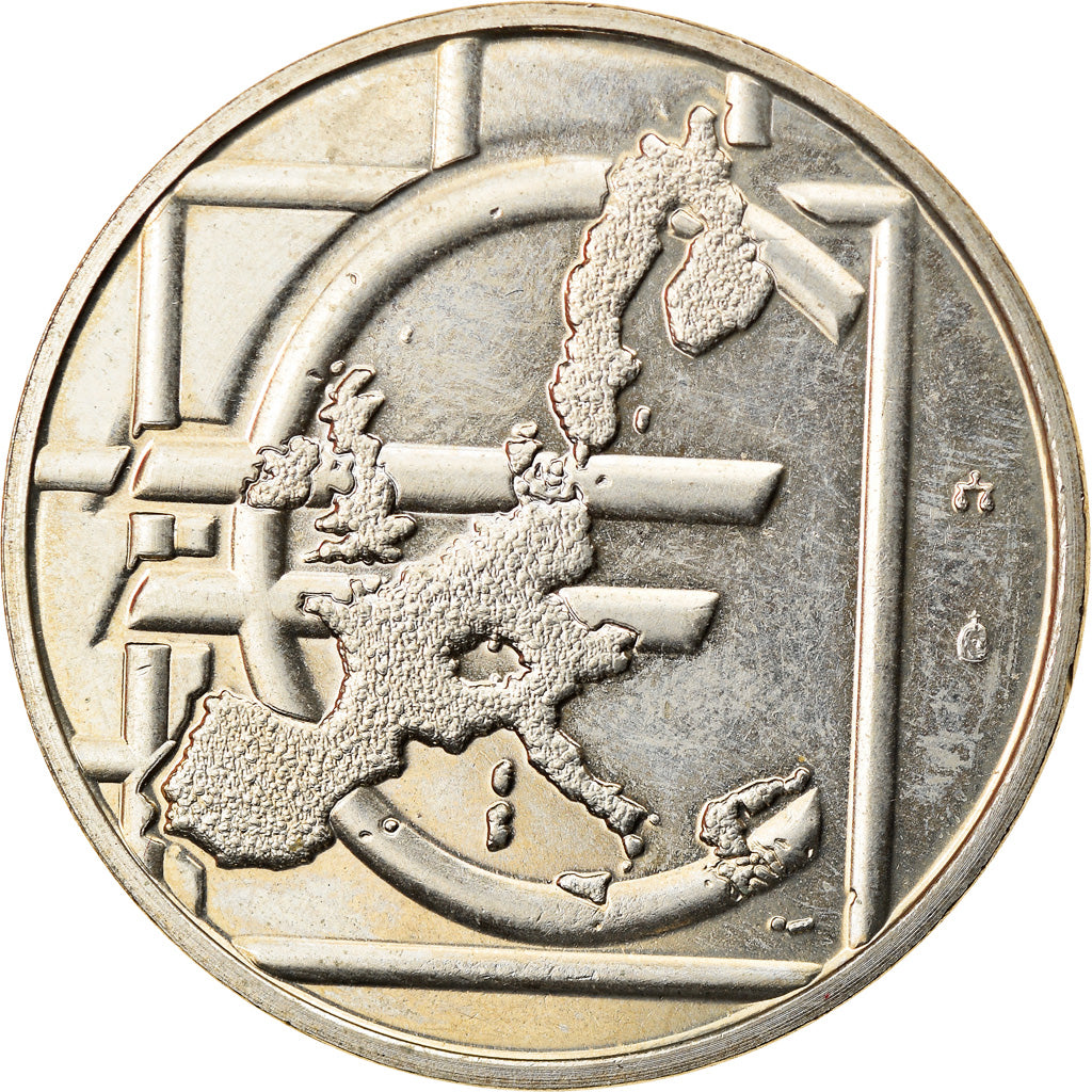 Denmark, Token, L'Europe, Politics, Society, War, 2002, MS(63), Copper-nickel