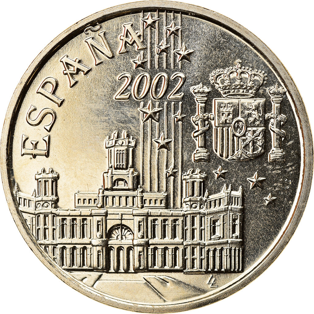 Spain, Token, L'Europe, Politics, Society, War, 2002, MS(63), Copper-nickel