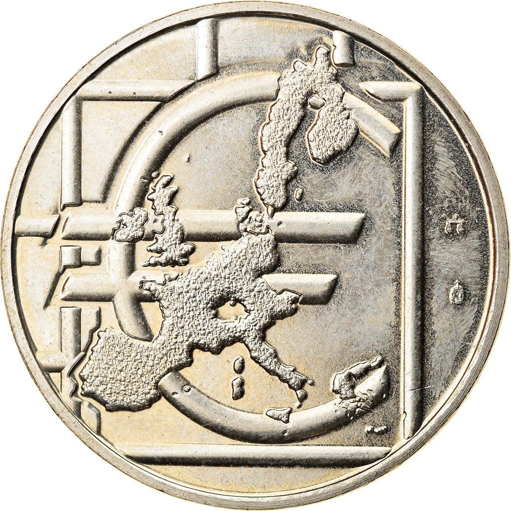 Spain, Token, L'Europe, Politics, Society, War, 2002, MS(63), Copper-nickel