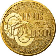 Francja, 3 Ecu, Euro des Villes, 1995, Curson, AU(55-58), Miedź-Nikel-Aluminium