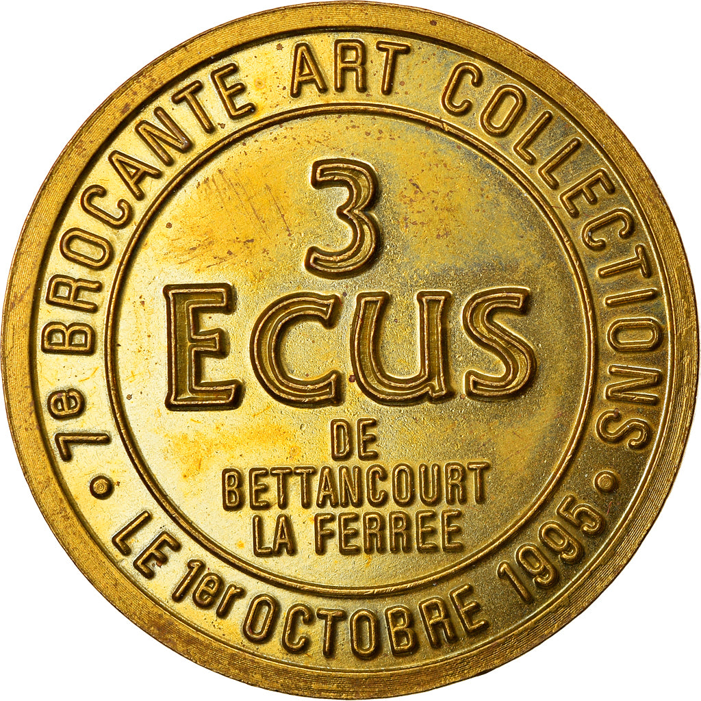 Francia, 3 Ecu, Euro des Villes, 1995, Bettancourt la Ferrée, SPL