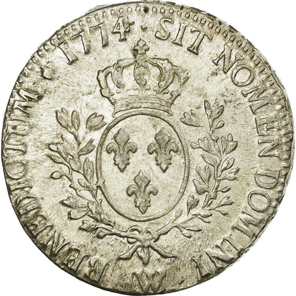 Coin, France, Louis XV, Écu à la vieille tête, Ecu, 1774, Lille, AU(50-53)