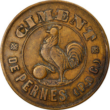 Coin, France, Caisse de Secours, Ciment, Pernes, 10 Centimes, EF(40-45), Copper