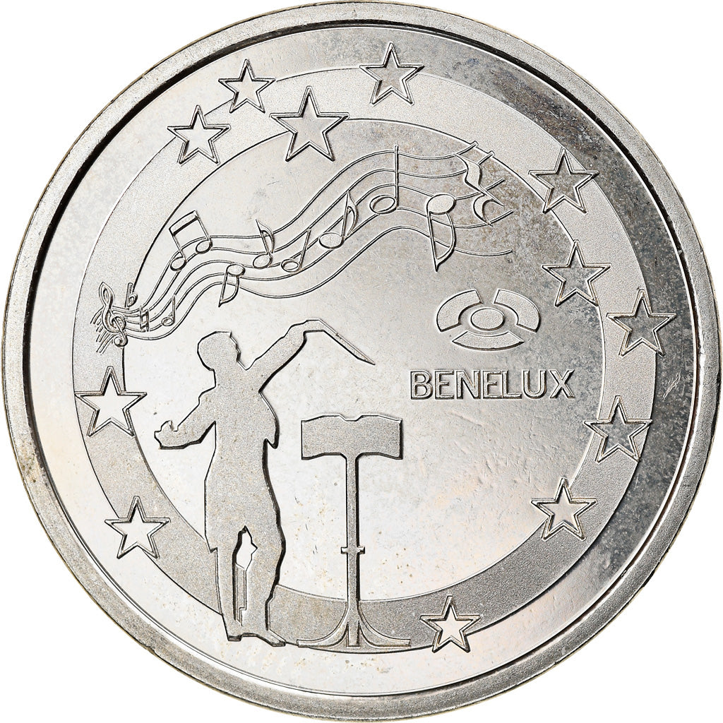 Belgium, Token, Benelux, Geography, 2010, MS(63), Cupro-nickel