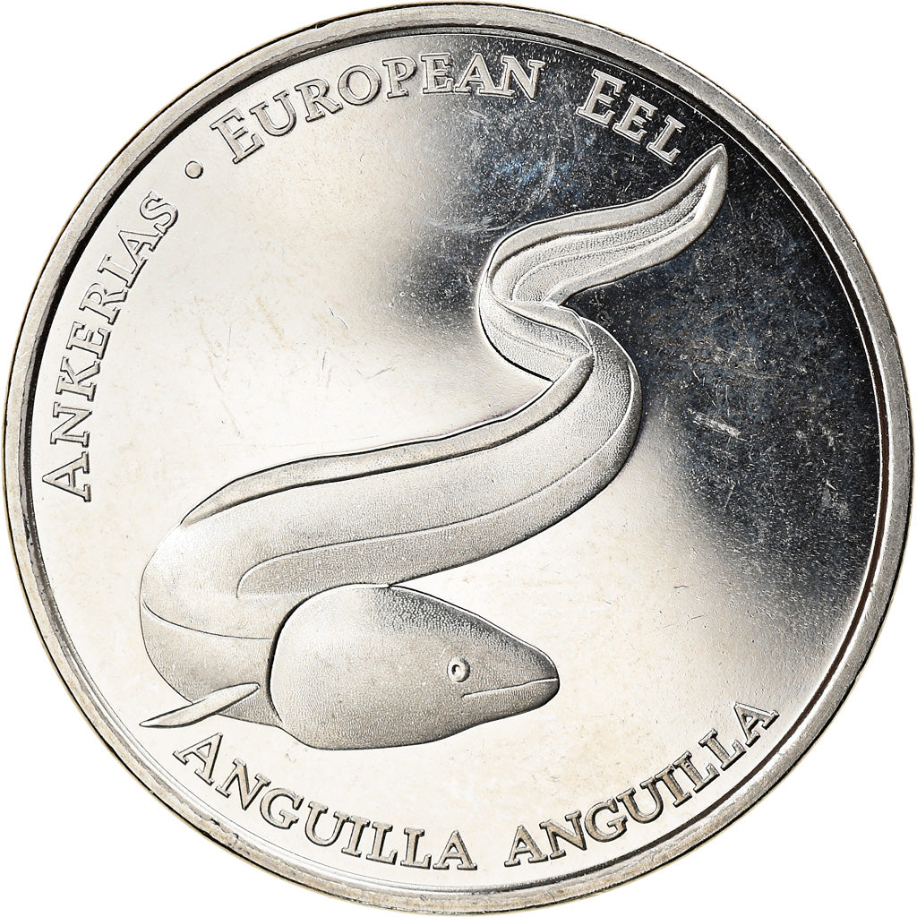 Finland, Token, Suomen Rahapaja, Anguilla Anguilla, Fauna, MS(63), Copper-nickel