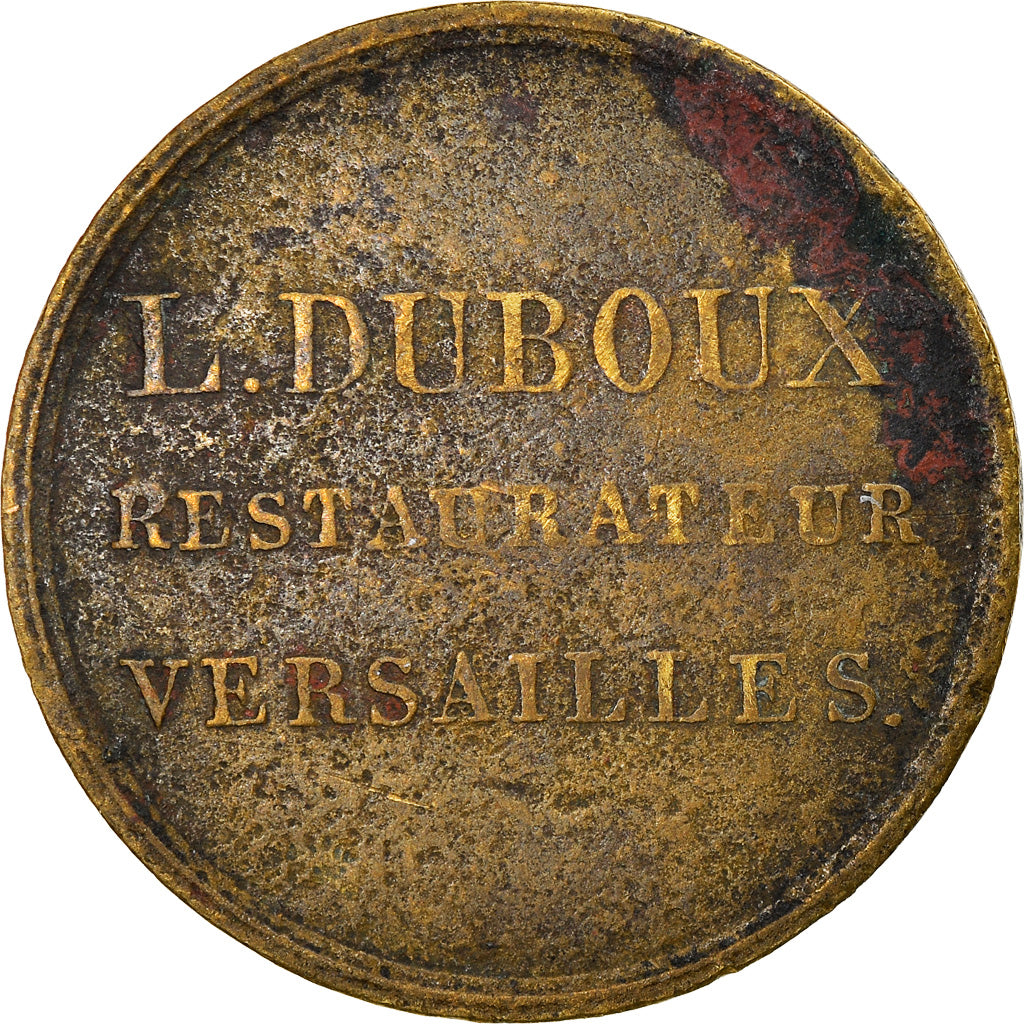 Francia, Token, Grand Hôtel du Réservoir, L.Duboux, Versailles, BC+, Cobre
