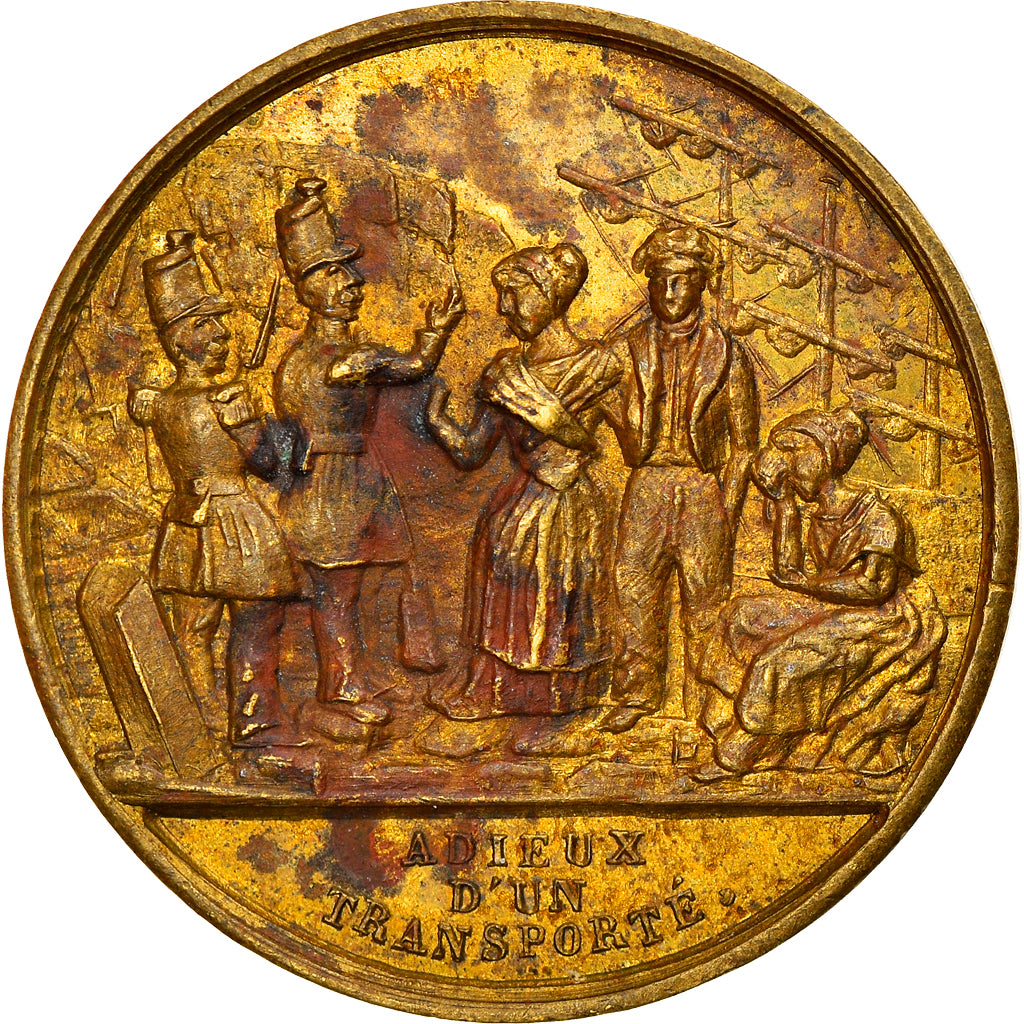 Algeria, Jeton, Premier Départ des Insurgés, Frégate l'Ulloa, Le Havre, 1848