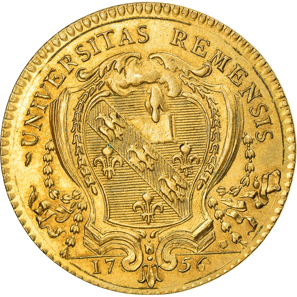 France, Token, Champagne Ardennes, Université de Reims, 1756, Restrike, MS(63)