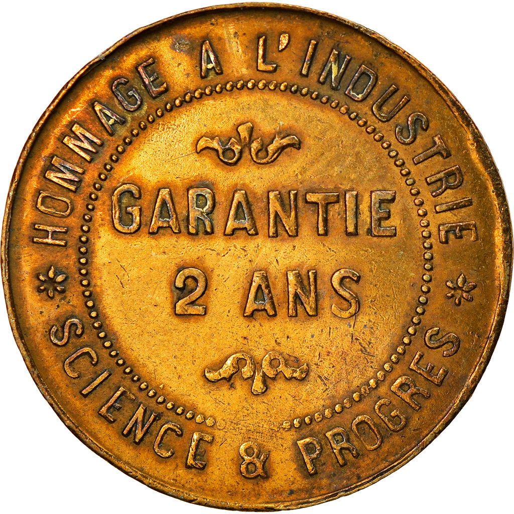 France, Token, Williams de Londres, Hommage à l'Industrie, Garantie 2 Ans