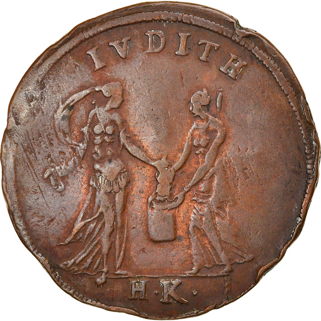 Alemanha, Token, Monarquia, Nuremberg, Judith, 1601, EF(40-45), Cobre