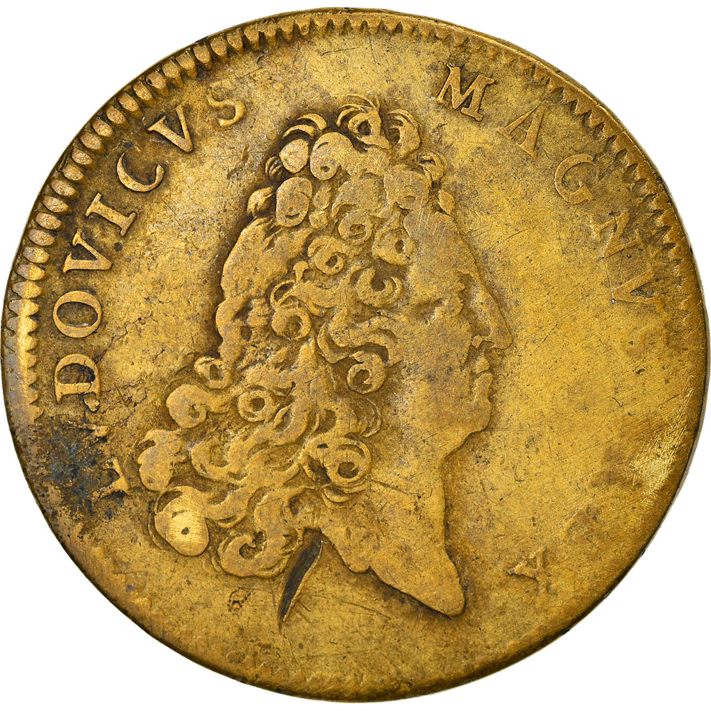 France, Token, Royal, Louis XIV Le Grand, History, VF(20-25), Brass